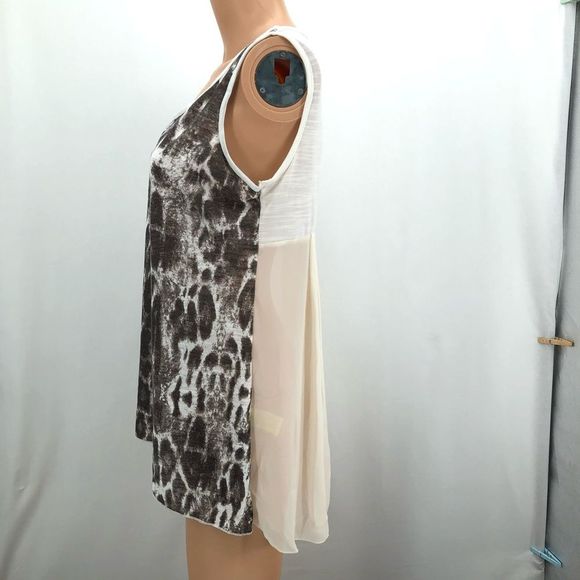 Vanilla Sugar Womens Sleeveless Tank Top Gray Animal Print Size M VTG y2k USA - Picture 4 of 9